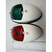 LED 12V Port and Starboard, White ABS